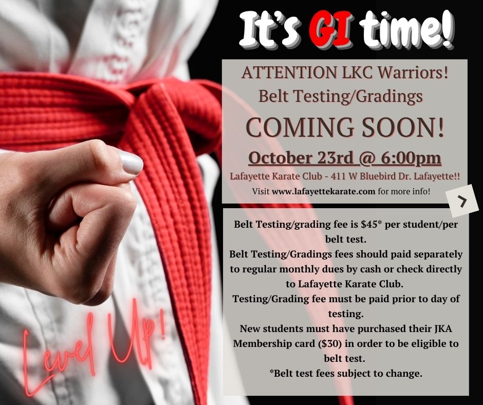 Classes and Fees – Lafayette Karate Club